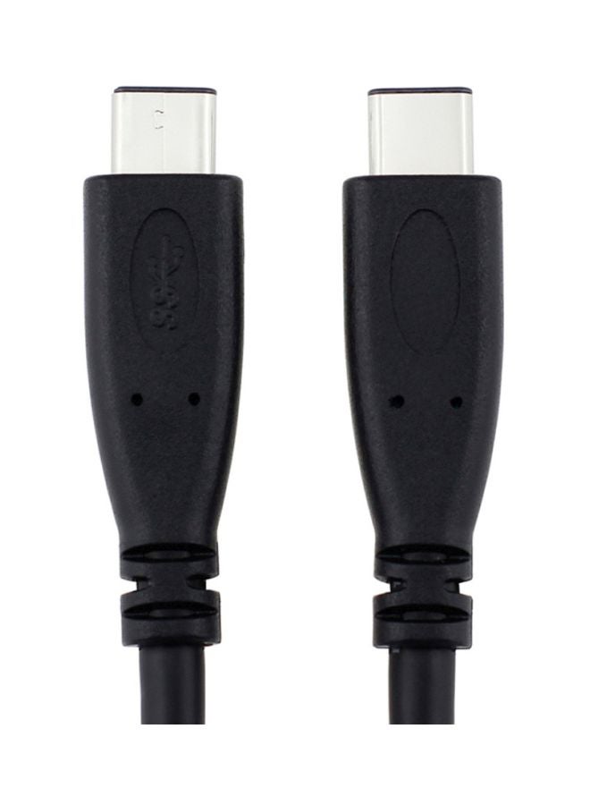 كابل شحن ومزامنة بيانات من منفذ USB 3.1 Type C ذكر إلى ذكر أسود - Image 4