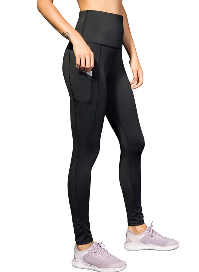 Generic - Stretchable High Waist Yoga Pants Black - Image 1