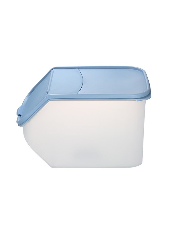 Plastic Food Storage Bin With Flip-Top Lid And Measurement Cup Blue 5Liters - Image 2