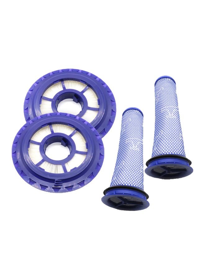 4-Piece Replacement Hepa Pre And Post Filter Purple 22.00cm  - Image 1