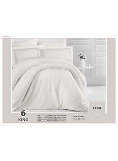 4HOME 6-Piece Double Bed Comforter Set Cotton Multicolour 