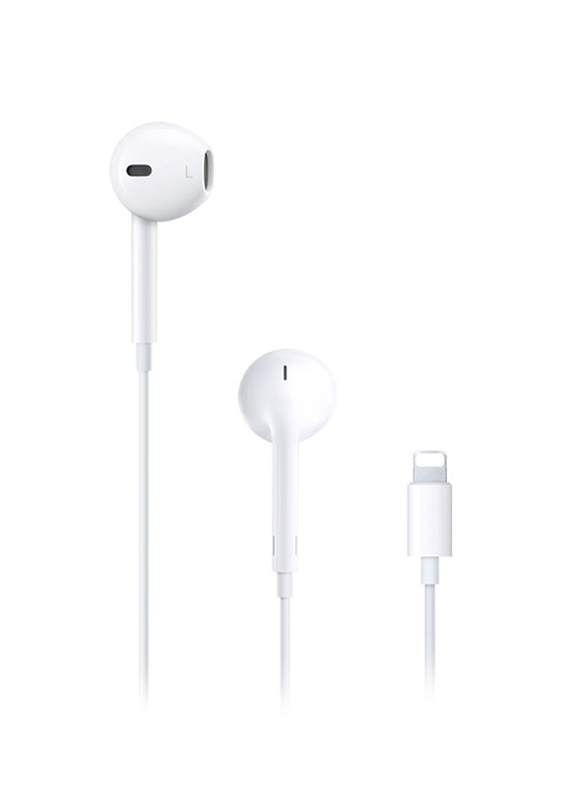 Generic - 8-Pin Lightning Stereo In-Ear Earphones With Microphone White - Image 1