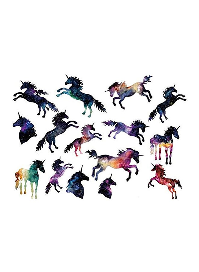 سانرليان ملصقات وشم مؤقت غير حقيقي مضاد للمياه من قطعتين متعدد الألوان