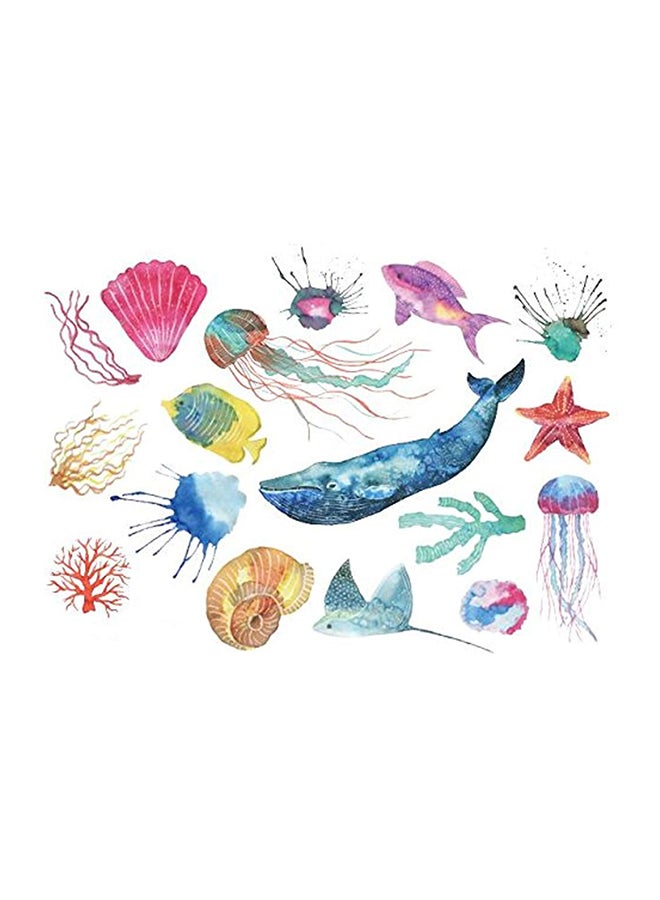 سانرليان ملصقات وشم مؤقت غير حقيقي مضاد للمياه من قطعتين متعدد الألوان