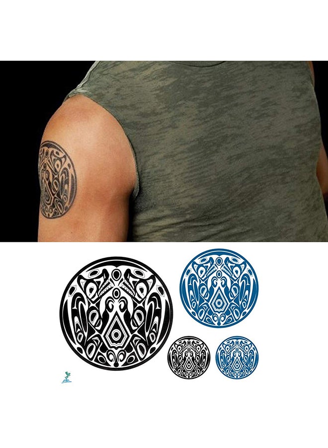 2 Piece Temporary Tattoo Stickers Black
