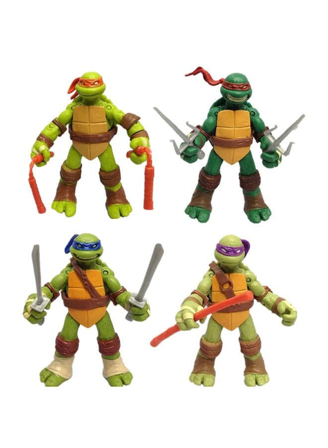 بيوينتي - مجموعة مجسمات شخصية سلاحف النينجا من فيلم  "Teenage Mutant Ninja Turtles" مكونة من 4 قطع 4.72بوصة - Image 1