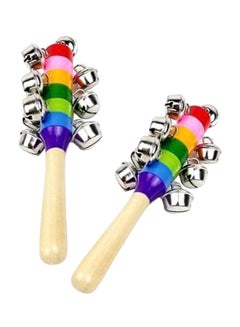 Beauenty Pack Of 2 Rainbow Pram Crib Toy 18x6cm 