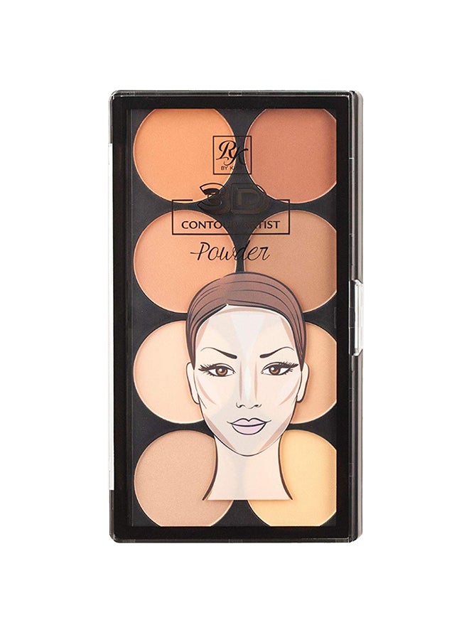 روبي كيسيز لوحة بودرة 3d كونتور أرتيست فاتح متوسط Rpcp01