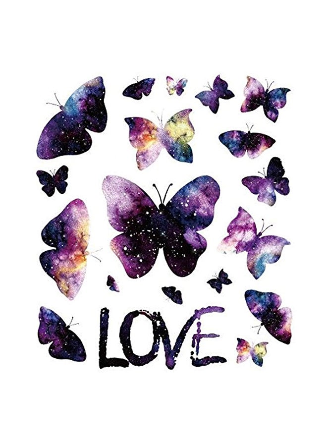 سانرليان ملصقات وشم مؤقت غير حقيقي مضاد للمياه من قطعتين أرجواني