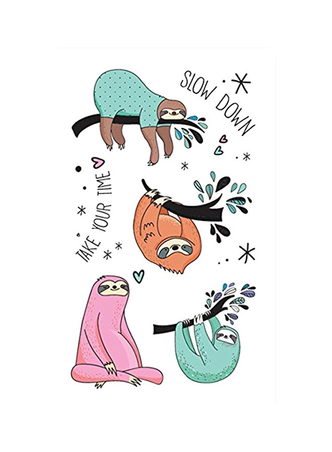 سانرليان ملصقات وشم مؤقت غير حقيقي مضاد للمياه من قطعتين أخضر