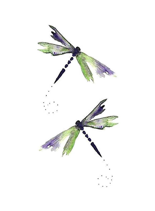 سانرليان ملصقات وشم مؤقت غير حقيقي مضادة للماء من 5 قطع أخضر