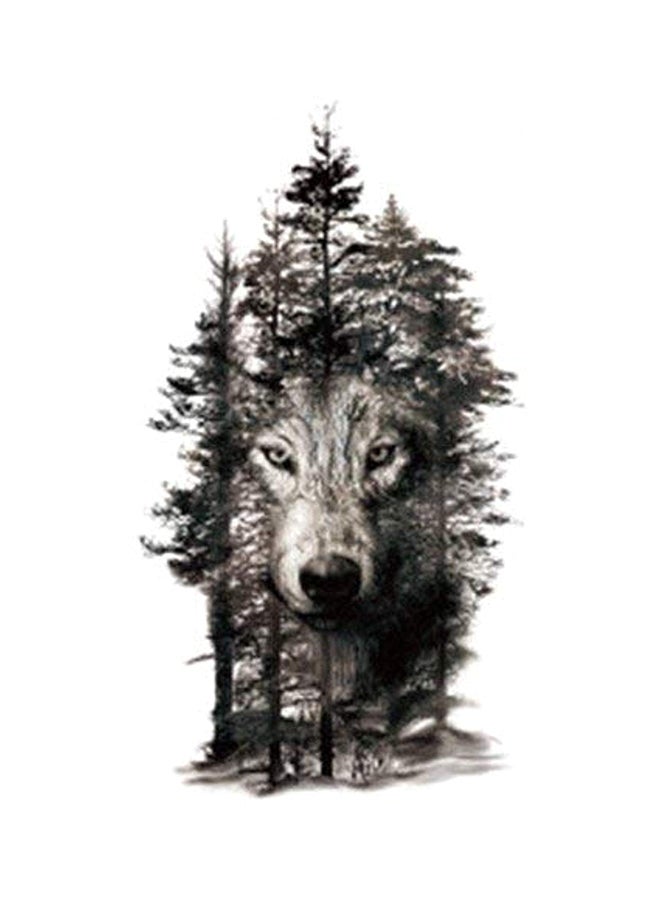 سانرليان ملصقات وشم مؤقت غير حقيقي مضاد للمياه من قطعتين رمادي