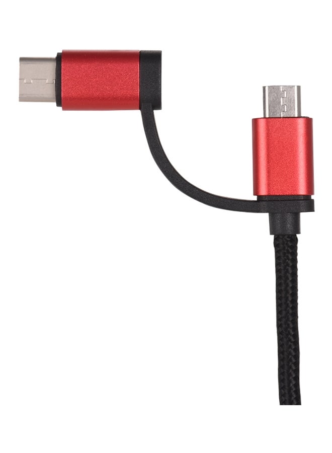 HUAWEI 2-In-1 USB Charging Cable For iPhone X 8 7 iPod iPad iOS Red/Black  - Image 4