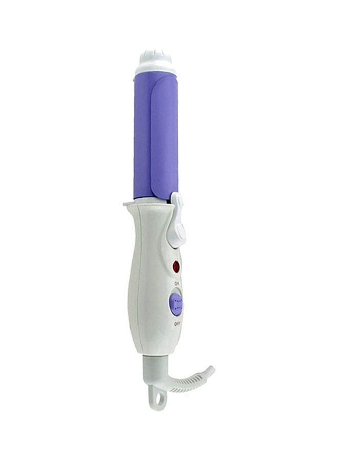 Mini Portable Curling Iron Purple/White