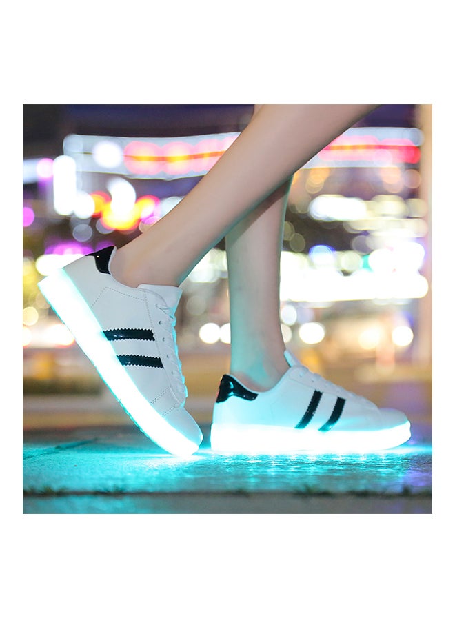 LED Flashing Lights Low Top Sneakers White  - Image 3