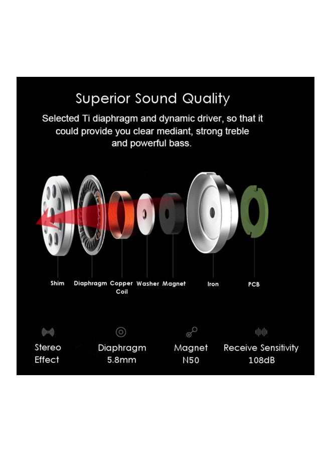 Bluetooth Wireless Stereo In-Ear Earbuds With Charging Box Red - Image 5