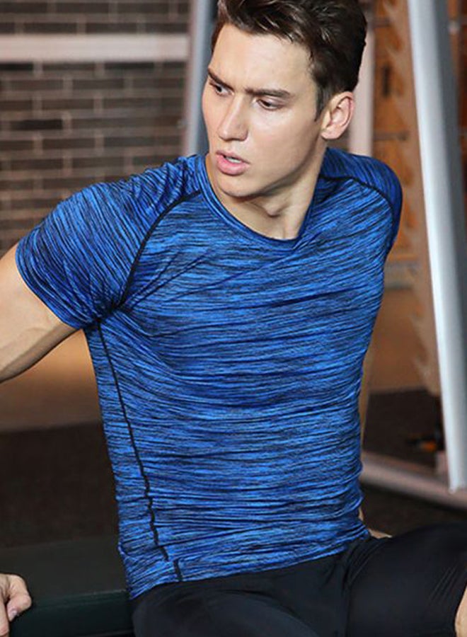 LIXADA Baselayer Sport T-Shirt Blue - Image 4