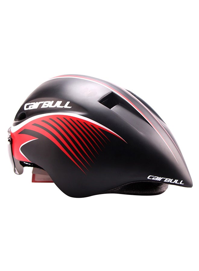 Cycling Helmet With Goggle Lens