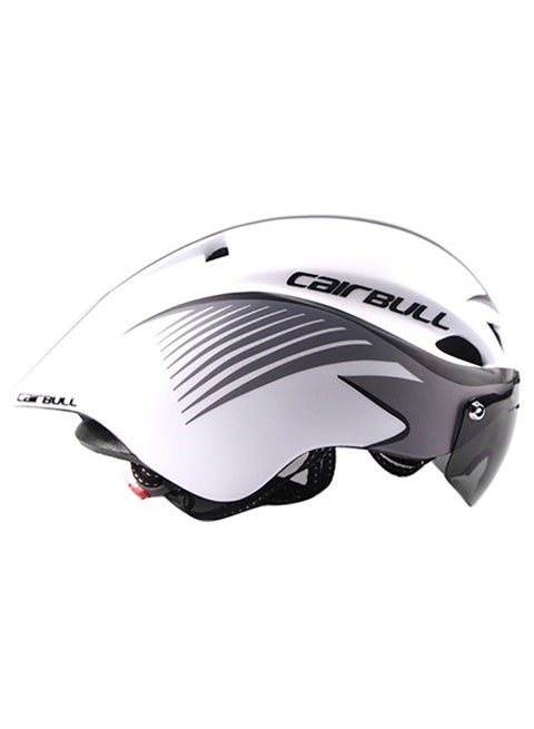 Cycling Helmet With Goggle Lens