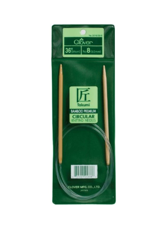 Clover Takumi Circular Knitting Needles Beige 36inch 