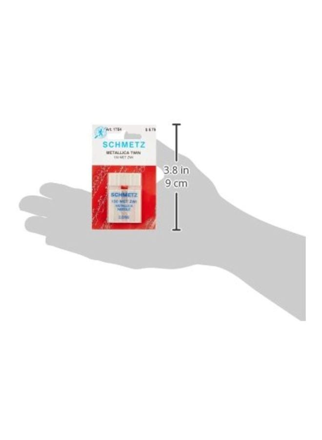 Schmetz Double Metallic Machine Needle Silver/Red  - Image 4
