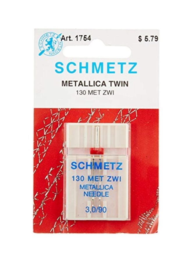 Schmetz Double Metallic Machine Needle Silver/Red  - Image 2