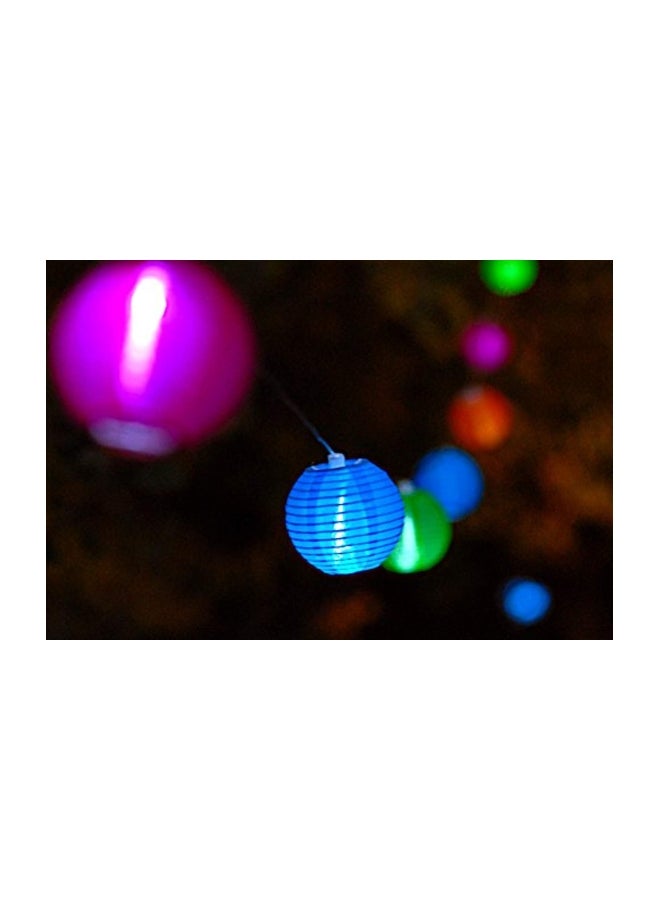 أولسوب مصباح LED للأماكن الخارجية يعمل بالطاقة الشمسية بنمط الكرة الأرضية وردي/ أخضر/ أزرق 420x3x3بوصة - Image 2