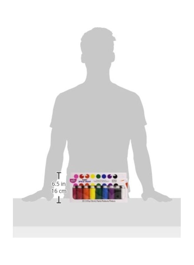 9-Piece Fabric Spray Paint Multicolour 56ml