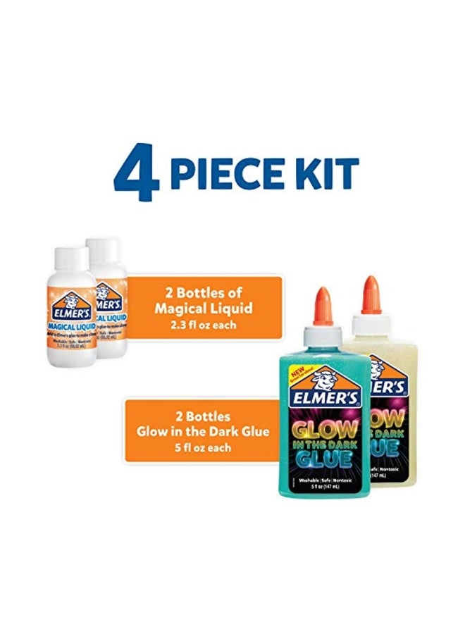 ELMER'S - 4-Piece Glow In The Dark Slime Kit Multicolour - Image 1