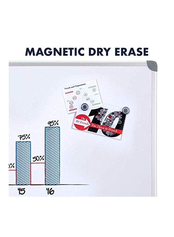 كورتيت سبورة مغناطيسية أبيض/فضي/رمادي - Image 3