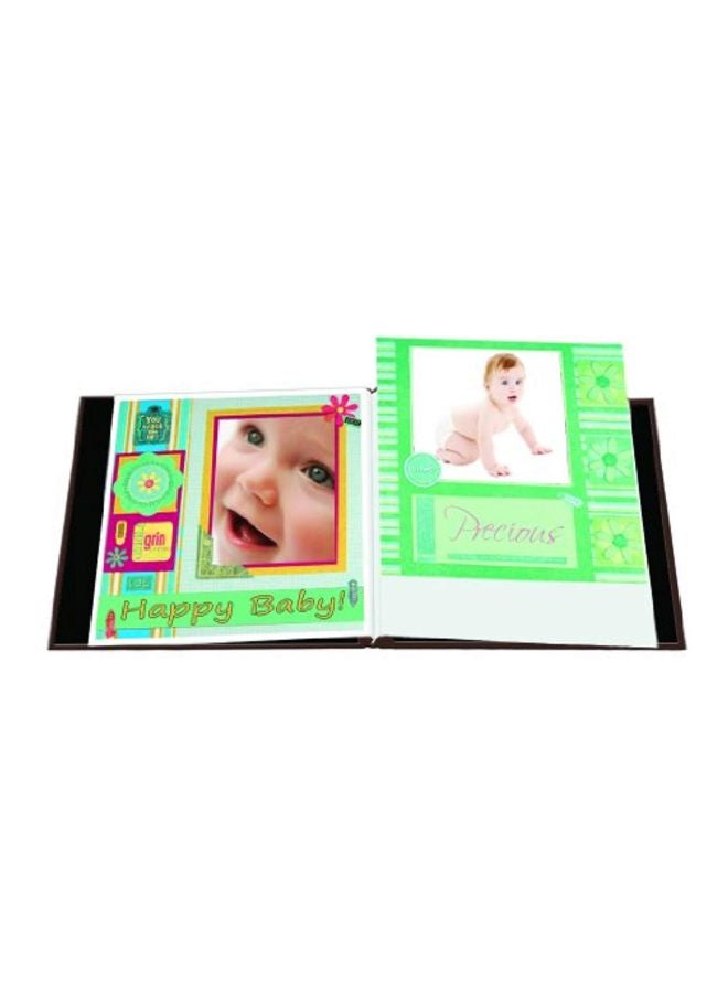 Pioneer - Baby Owl Printed Bound Scrapbook Album Brown/Green 12x12inch - Image 1