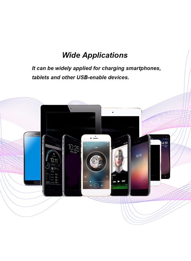 ماركة غير محددة شاحن محمول للسفر بثلاثة منافذ USB للهواتف الذكية وأجهزة التابلت أزرق  - Image 2