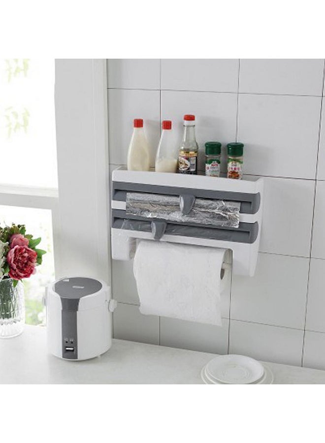Generic 2 Layers Multifunctional Kitchen Storage Rack White/Grey 39x10x24cm  - Image 2