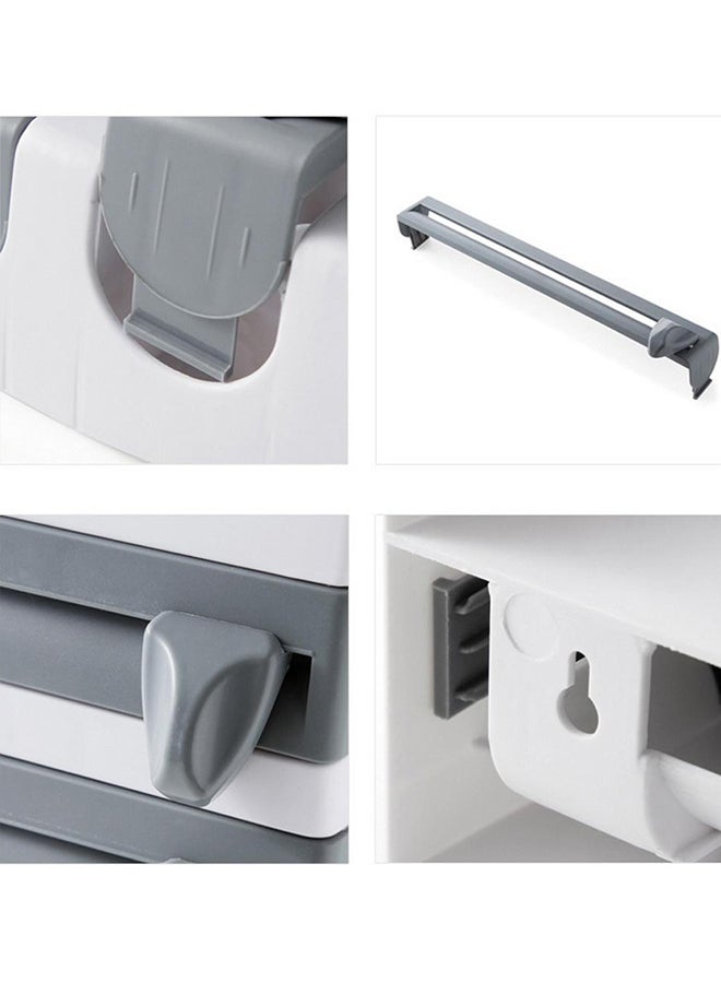 Generic 2 Layers Multifunctional Kitchen Storage Rack White/Grey 39x10x24cm  - Image 3