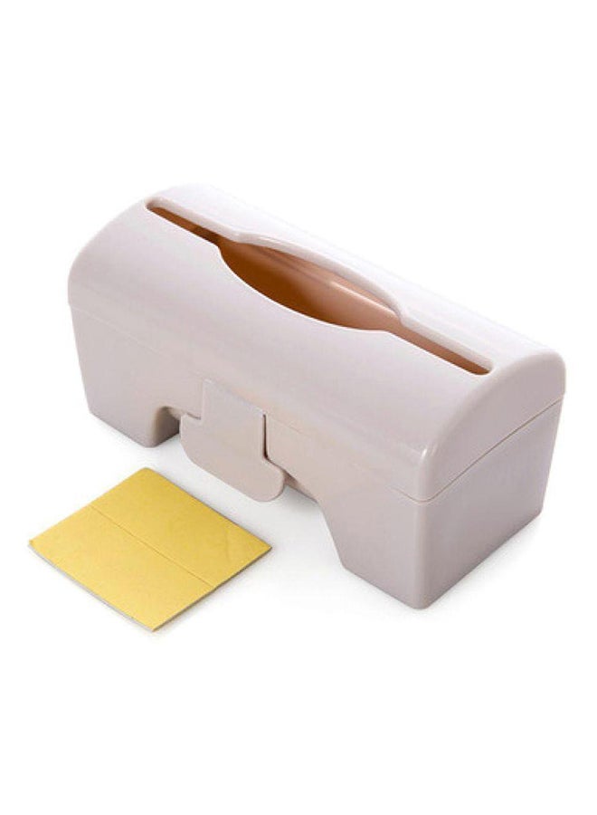 Plastic Garbage Bag Dispenser Beige 12x5x6cm  - Image 1