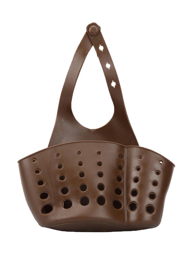 Generic Sink Hanging Sponge Bag Holder Brown 17x4x13cm  - Image 1