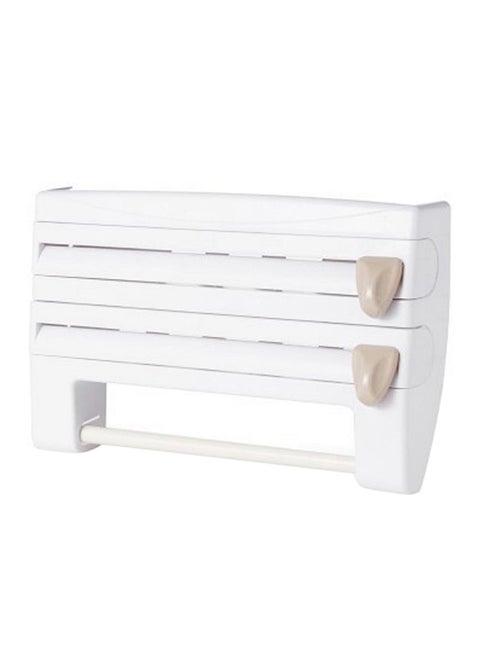2 Layers Multifunctional Kitchen Storage Rack White 39x10x24cm