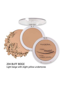Phoera Matte Finishing Pressed Powder 204 Buff Beige 
