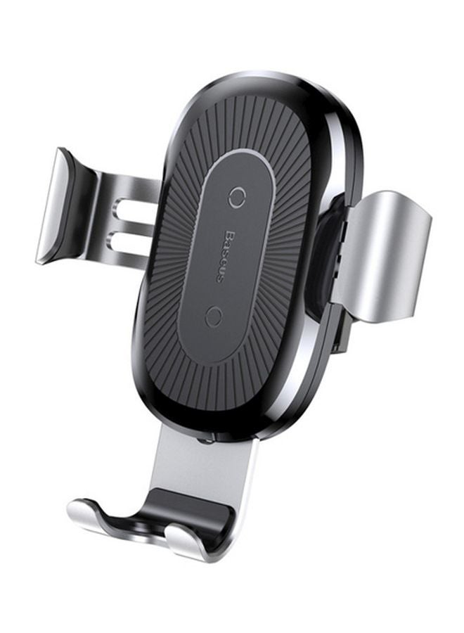 Baseus Car Mount Mobile Holder With Wireless Charging Feature Silver/Black  - Image 1