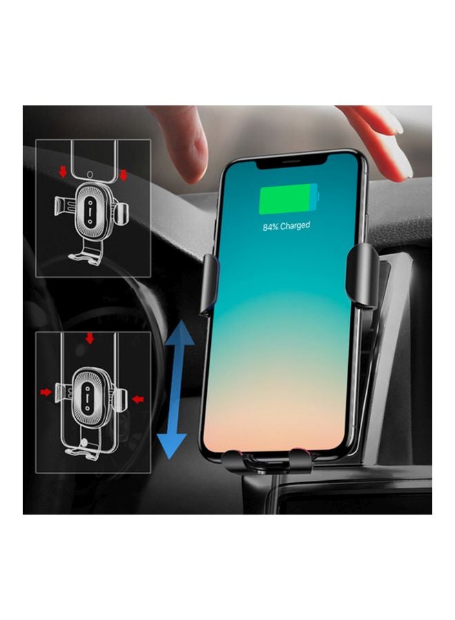 Baseus Car Mount Mobile Holder With Wireless Charging Feature Silver/Black  - Image 4