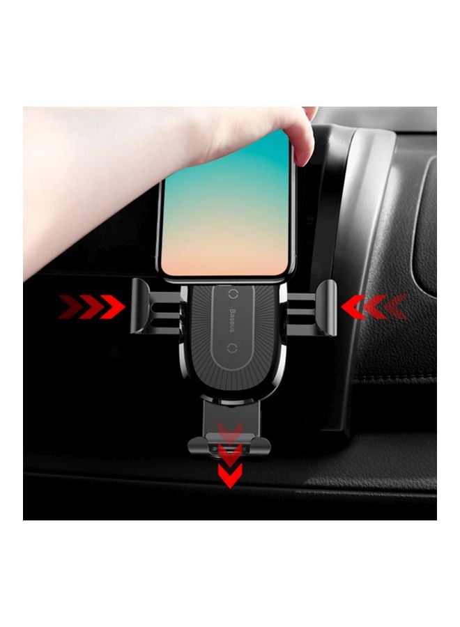 Baseus Car Mount Mobile Holder With Wireless Charging Feature Silver/Black  - Image 5