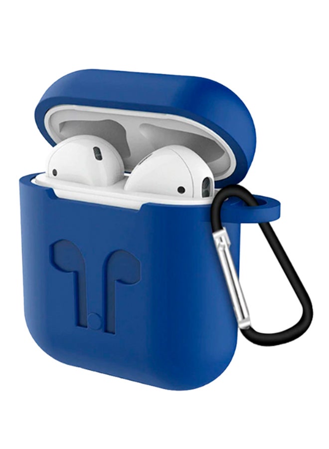 CASPTM Shockproof Soft Silicone Protective Case Cover For Apple AirPods Accessories Blue 