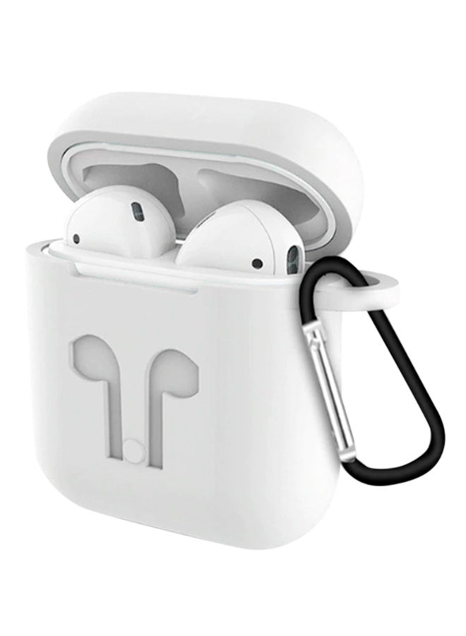 CASPTM Shockproof Soft Silicone Protective Case Cover For Apple AirPods Accessories White