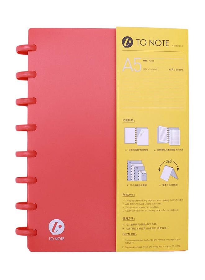Kw-trio A5 Refillable Hardcover Writing Journal Notebook 