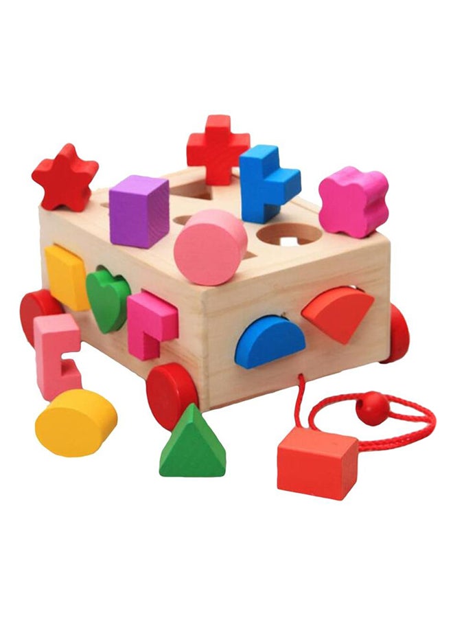 Beauenty Exploration And Independent Wooden Shape Sorter Intelligence Box For Kids ‎18.3x17x8.3cm  - Image 1