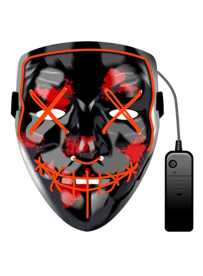 Beauenty Double Line Stitch Fortnite Glowing In Dark Mask Red And Black 3+ Years Kids  - Image 1