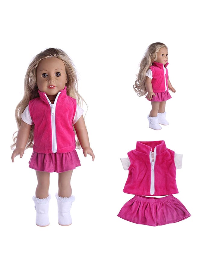 بيوينتي طقم ملابس لدمية أميريكان جيرل من 3 قطع مقاس 18 بوصة 18بوصة