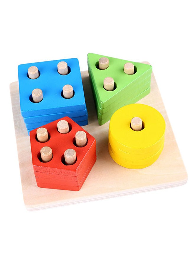 Beauenty Geometric Sorting Shape Board Blocks Montessori Puzzle Toy