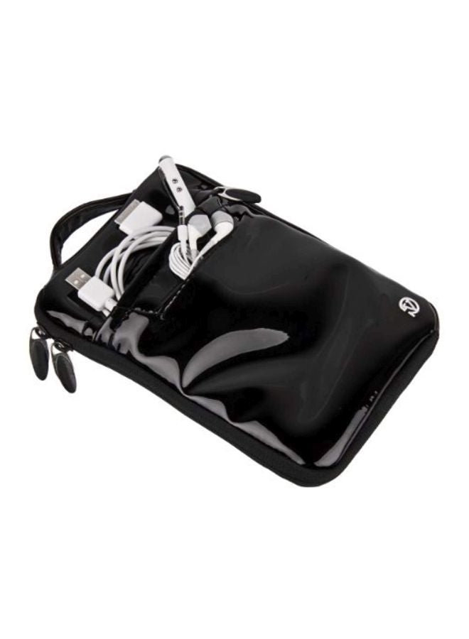 VanGoddy - Patent Leather Carrying Sleeve For iView I785Q/I-800QW 8-Inch Tablets With Headphones Black - Image 1