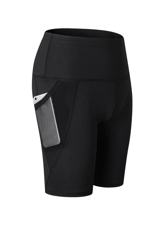 Sports Yoga Short Training Pants Black  - Image 1
